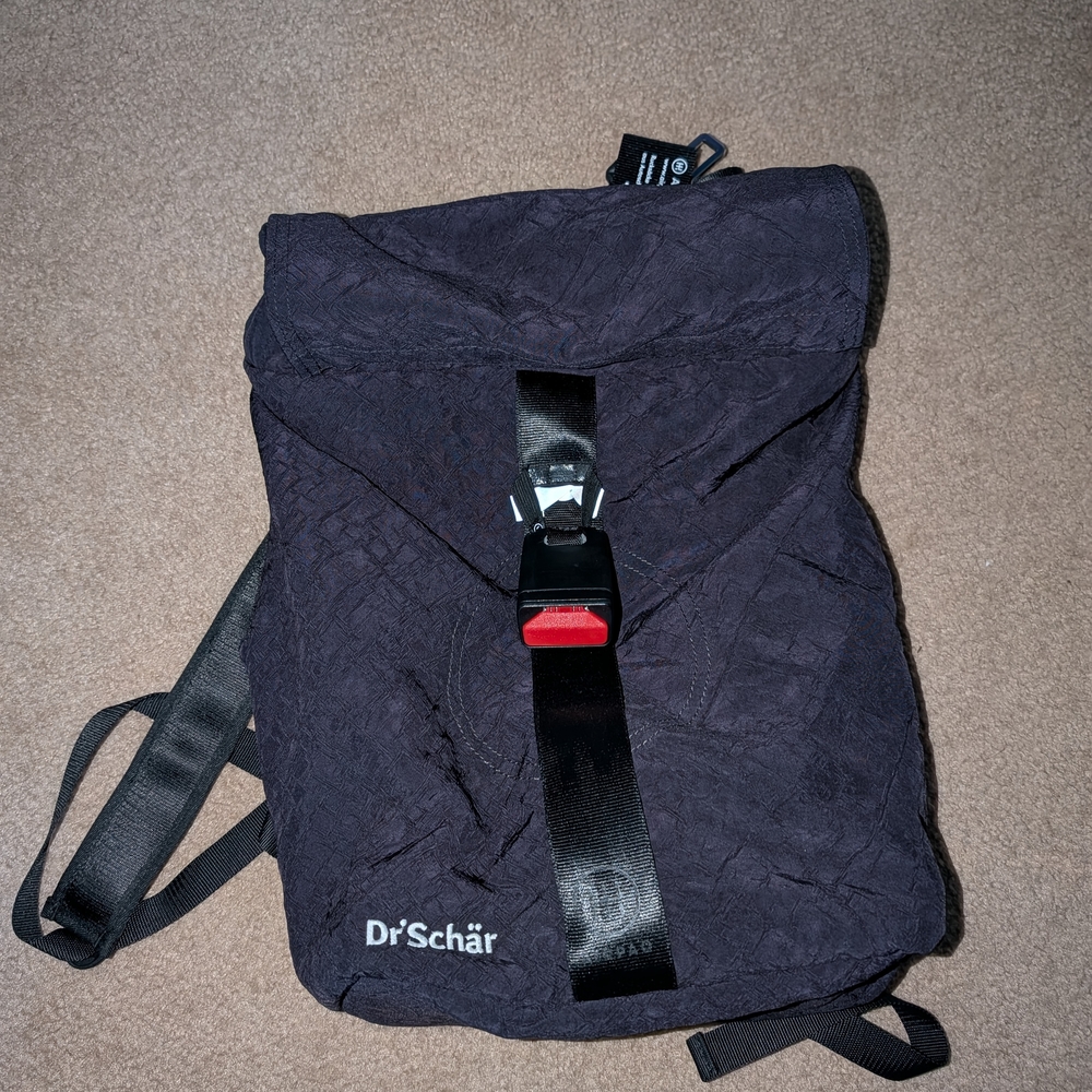 Black Backpack with Front Buckle